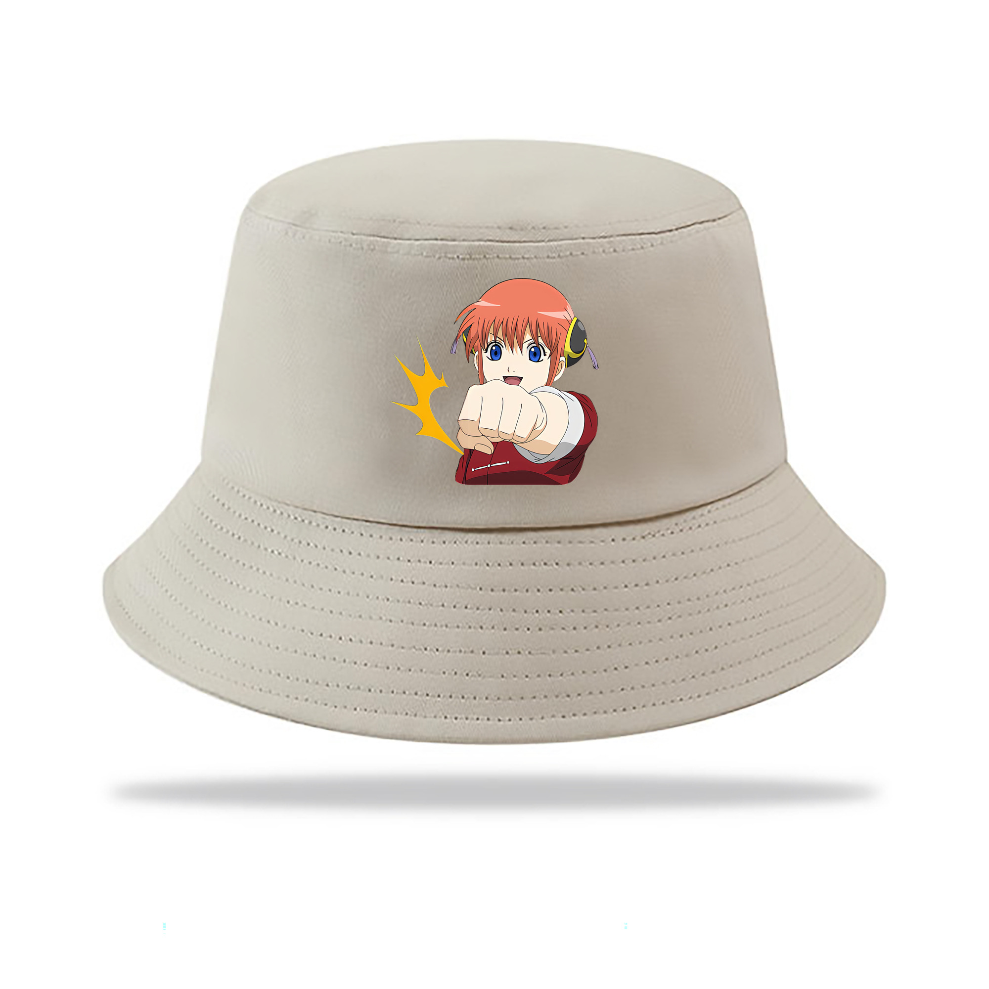 （画像用） ぎんたま 坂田銀時（さかたぎんとき） 神楽 志村新八（しむら しんぱち） GINTAMA Sakata Gintoki Kagura Shimura Shinpachi アウトドア日除けバケットハット